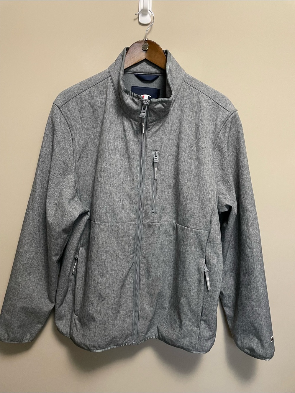 Champion Heather Gray Lightweight Full-Zip Jacket Men’s Large